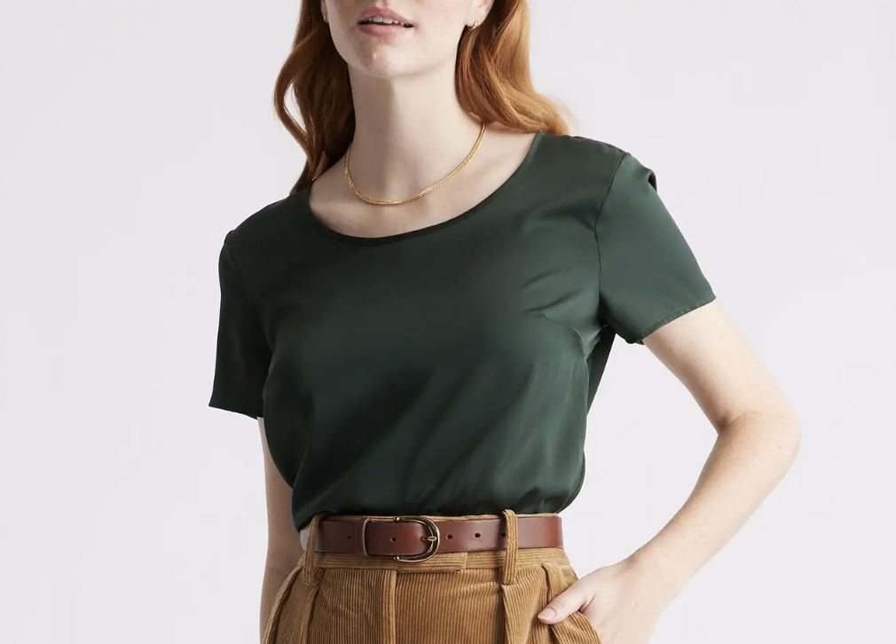 Washable Stretch Silk Tee