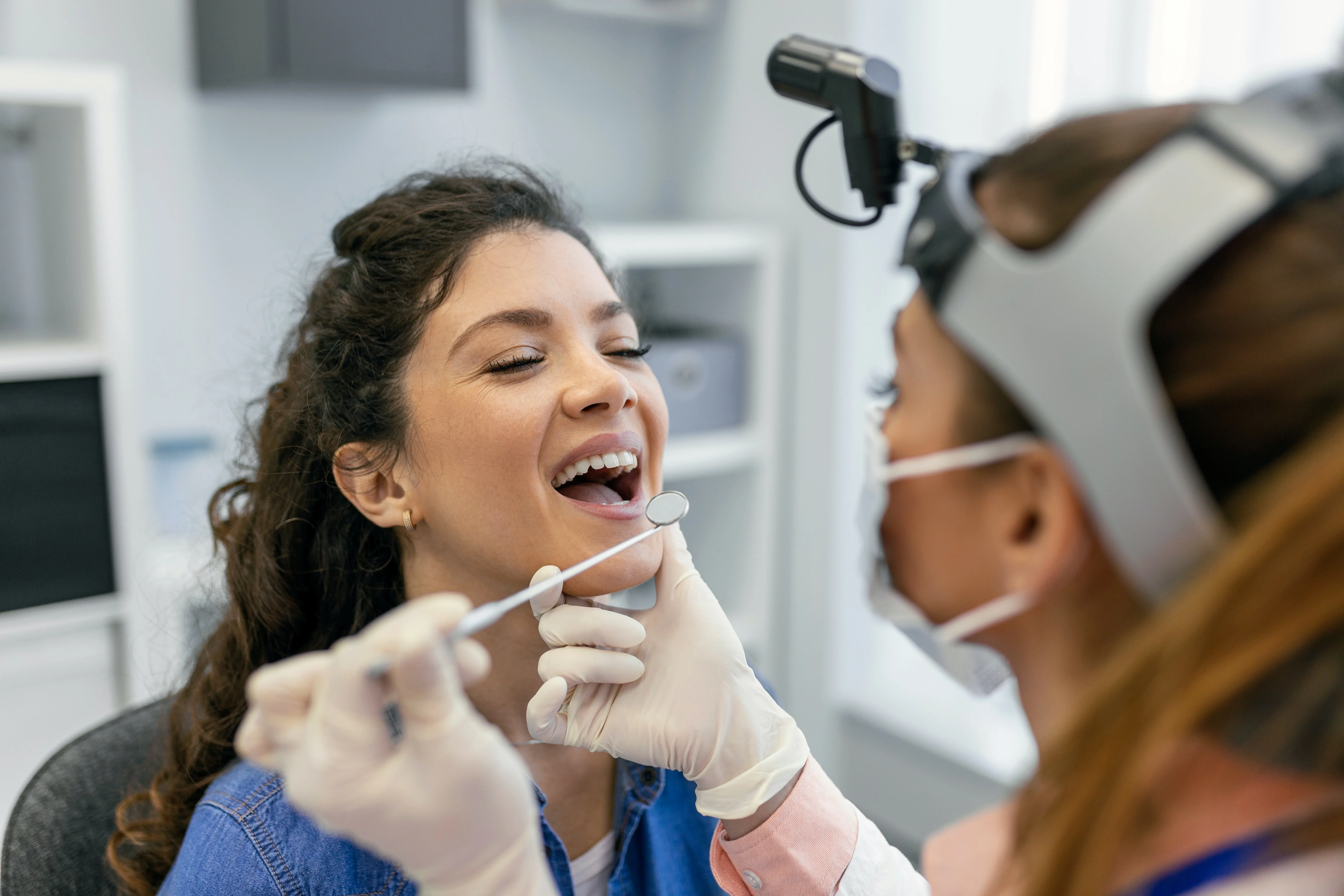 looking at teeth