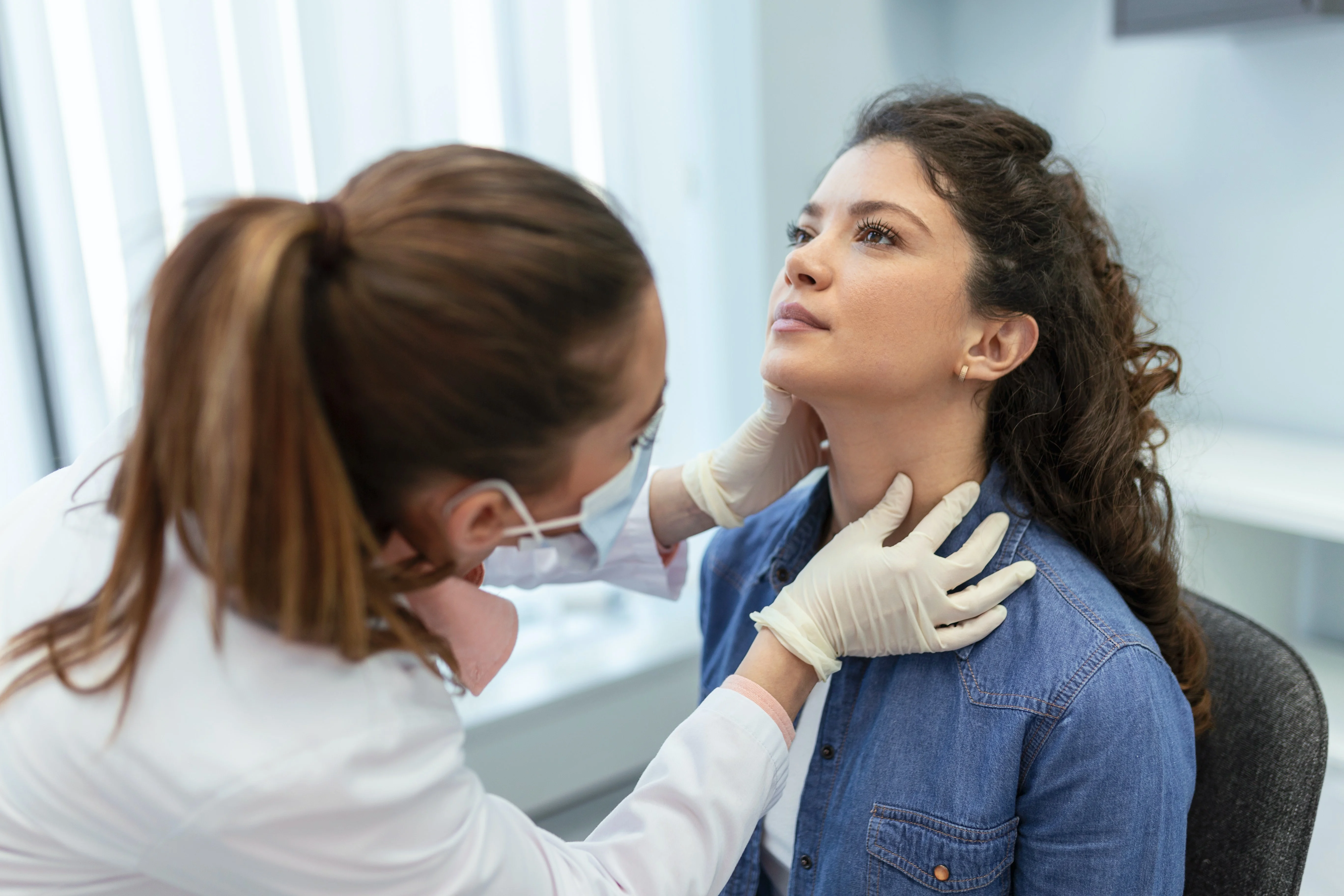 touching lymphnodes in neck