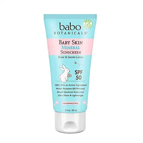 Babo Botanicals Baby Skin Mineral Sunscreen Lotion SPF 50 Broad Spectrum