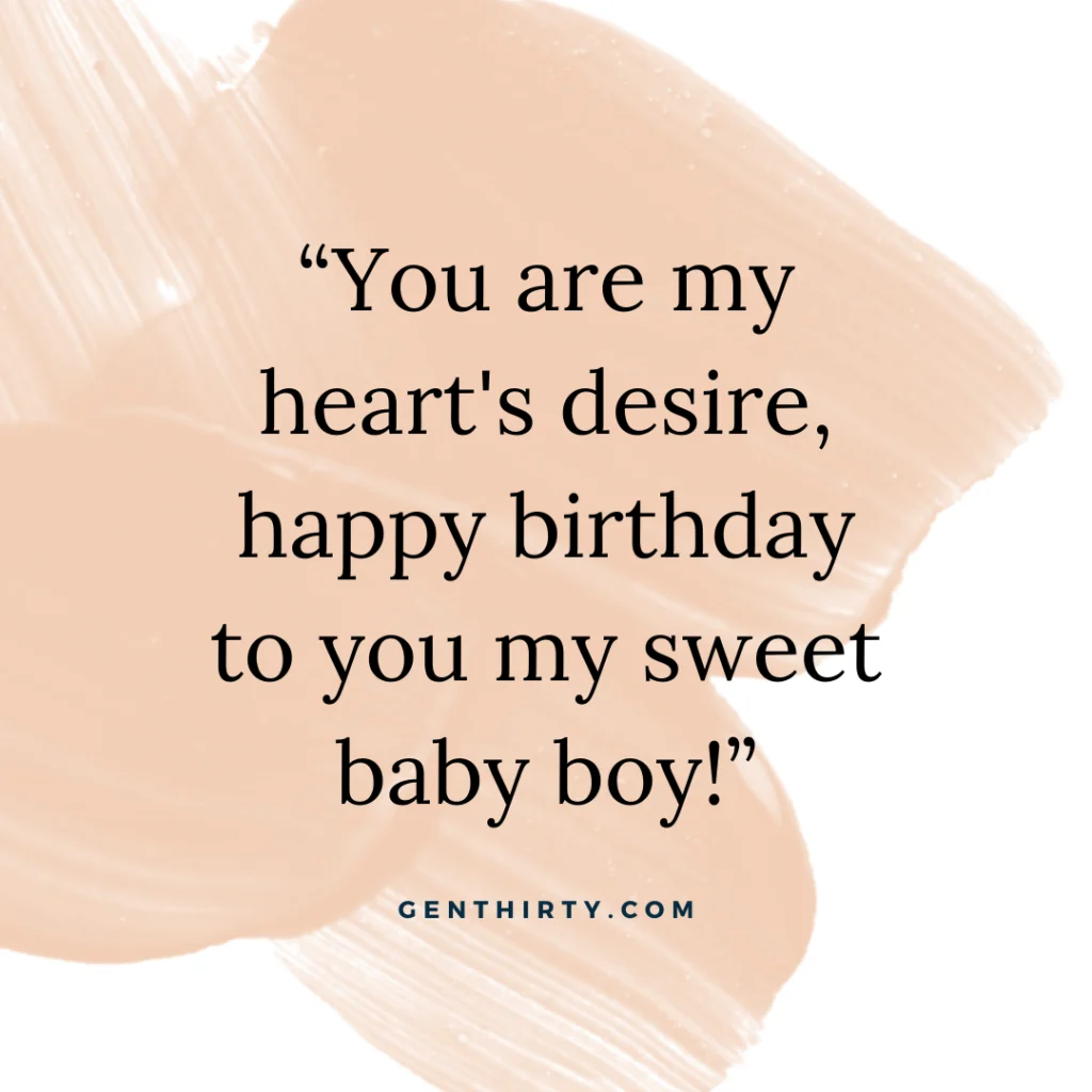 happy birthday baby boy quote