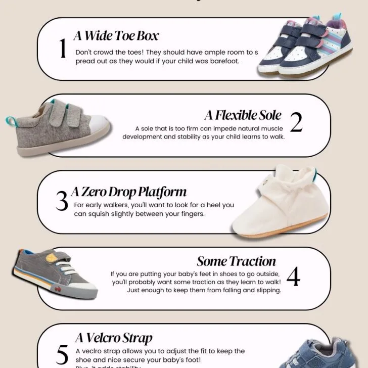 best baby shoes for early walkers infographic