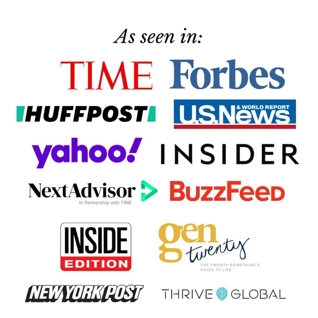 Nicole Booz As seen in TIME, Forbes, Huffington Post, U.S. News and World Report, Yahoo, Business Insider, Next Advisor, Buzzfeed, Inside Edition, GenTwenty, New York Post, and Thrive Global