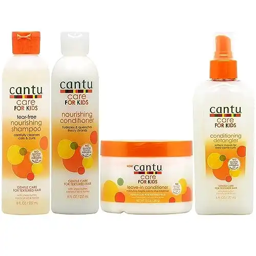 Cantu Care for Kids Shampoo + Conditioner + Leave-in Conditioner + Detangler "Set"